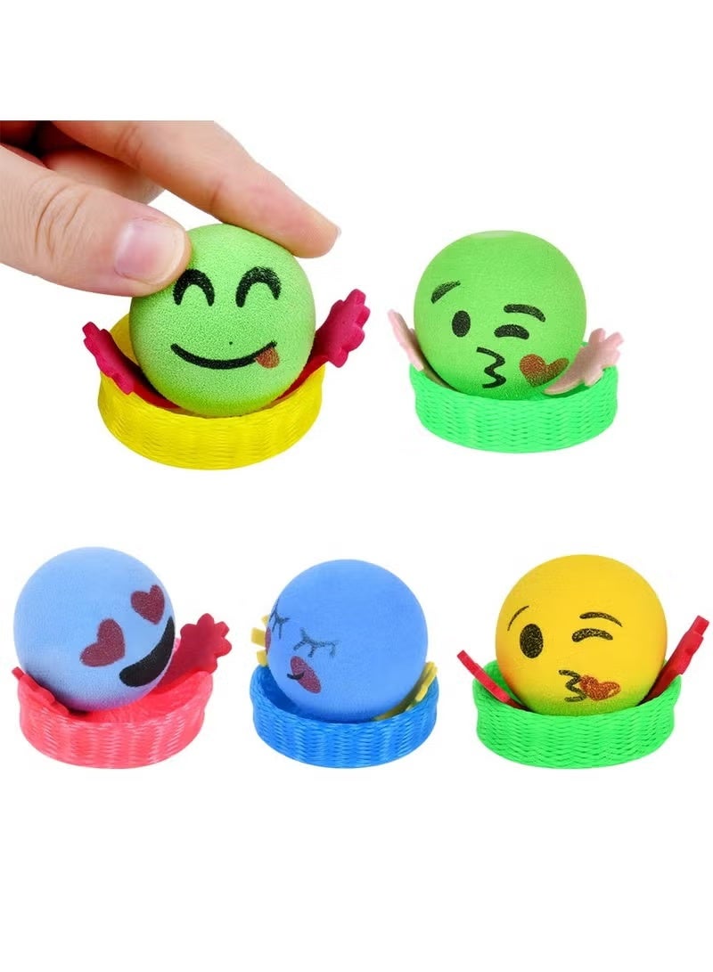 ColaBear 24 Pcs Jumping Spring Toys Colorful for Kids Birthday party, 4x9cm Bouncy Ball Toys for party favors Birthday Giveaways, Bulk Mini Toys Goody Bag (Random Color) - Image 4